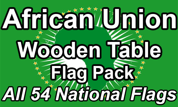 African Union - Small Wooden Table Flag Pack