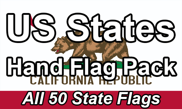 US States - Hand Waving Flag Pack