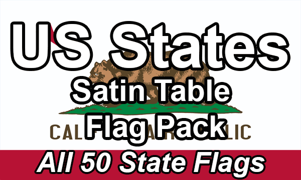 US States - Satin Table Flag Pack
