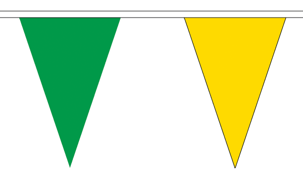 Green and Yellow Triangle Bunting